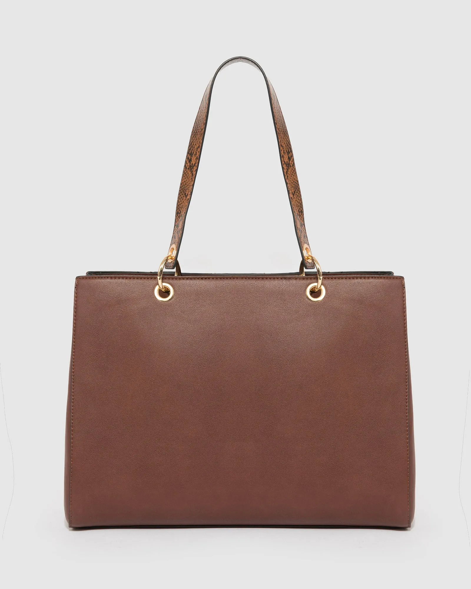 Brown Demi Panel Tote Bag sold by Collete Hayman product image thumbnail 4