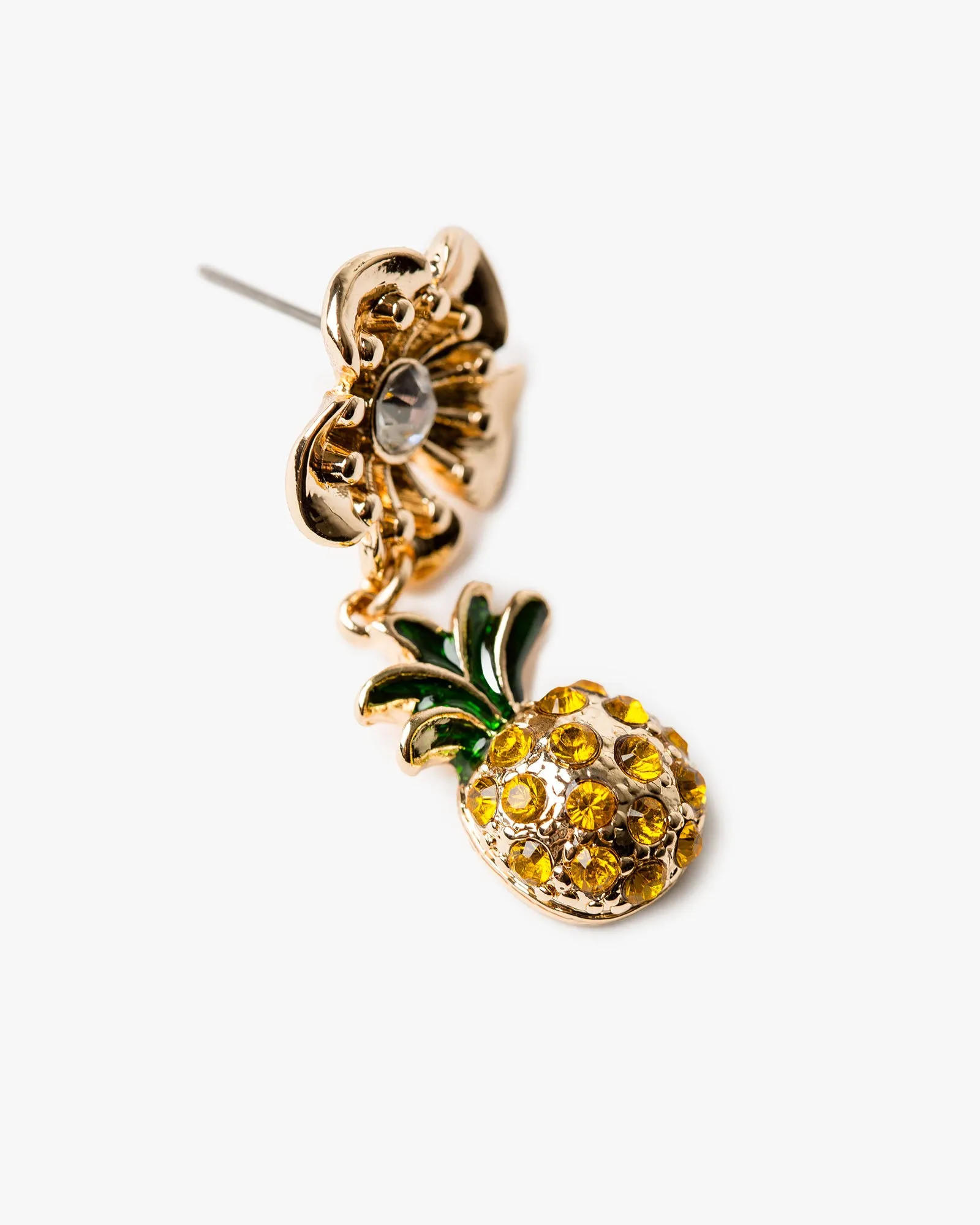 Yellow Pineapple Flower Earrings sold by Collete Hayman product image thumbnail 2