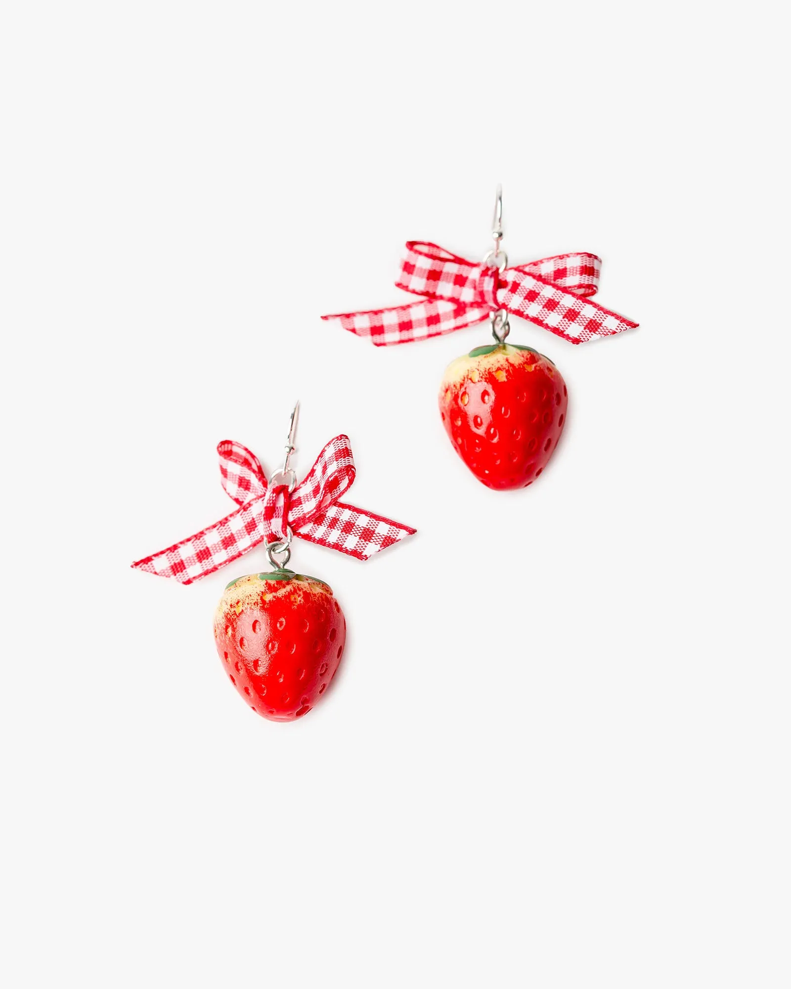 Red Strawberry Bow Hook Earrings sold by Collete Hayman