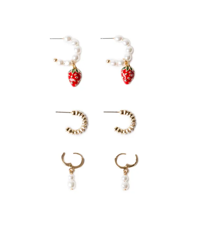 Red Strawberry Earrings Pack sold by Collete Hayman