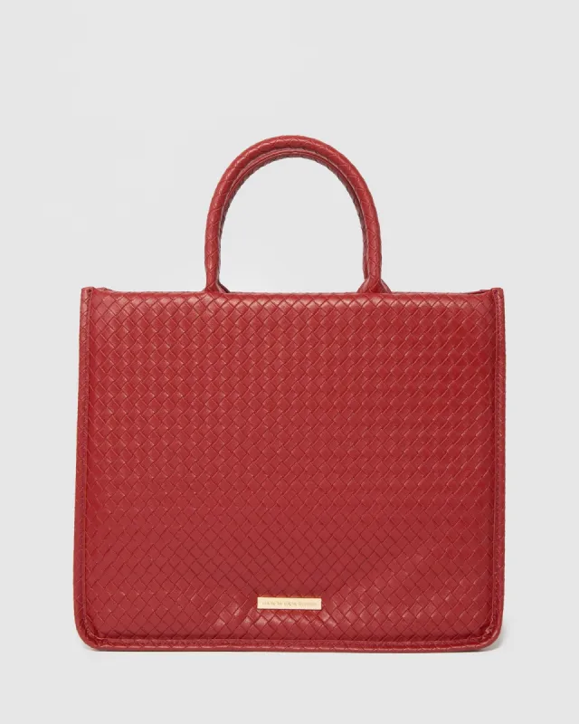 Red Kaylee Tote Bag sold by Collete Hayman