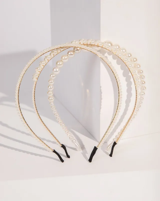 Pearl 3 Pack Multi Detail Headband sold by Collete Hayman