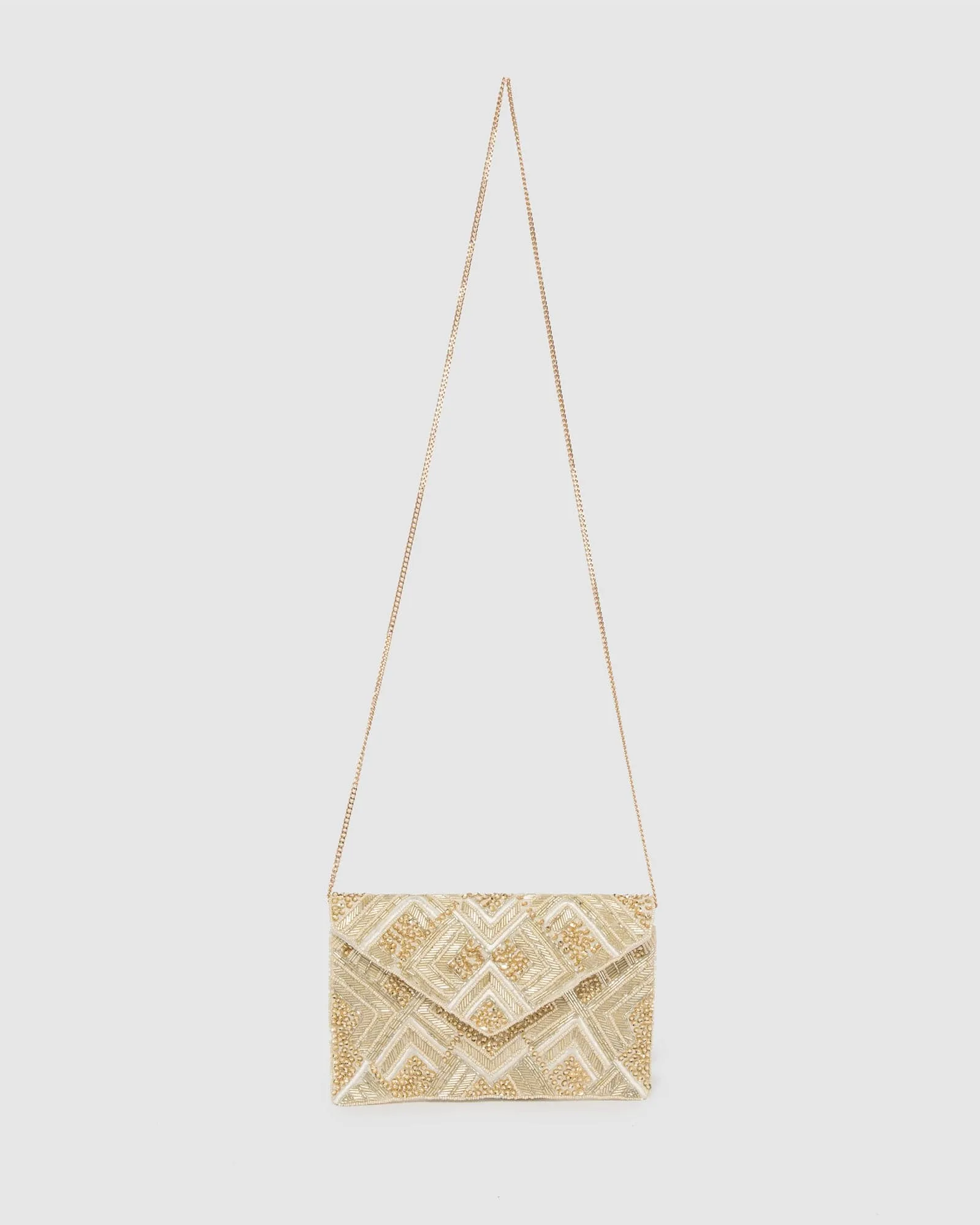 Gold Geo Beaded Clutch Bag sold by Collete Hayman product image thumbnail 4