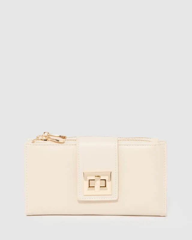 Natural Greta Lock Wallet sold by Collete Hayman