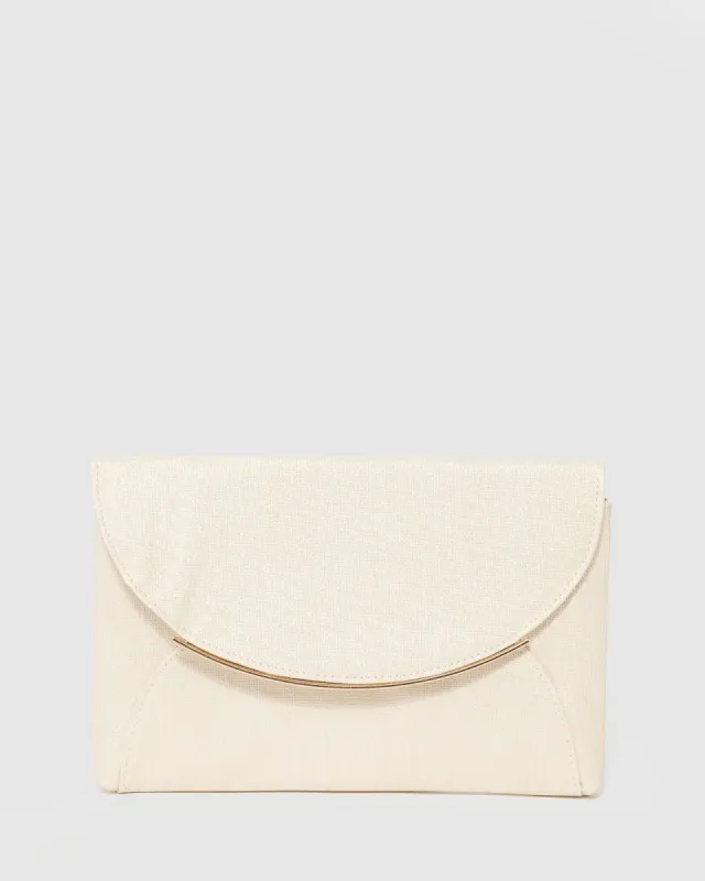 Gold Dalila Envelope Clutch Bag sold by Collete Hayman