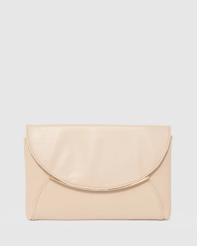Natural Dalila Envelope Clutch Bag sold by Collete Hayman