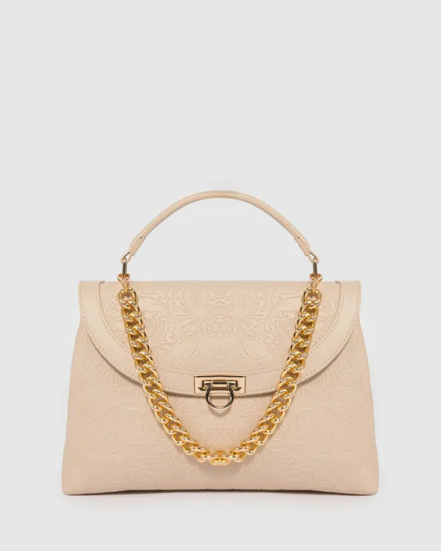 Natural Asma Lock Top Handle Bag sold by Collete Hayman