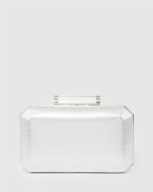 Silver Chiara Clutch Bag sold by Collete Hayman