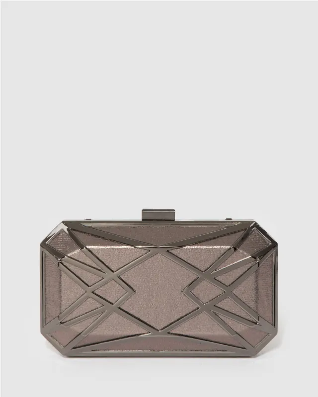 Silver Jade Geo Clutch Bag sold by Collete Hayman
