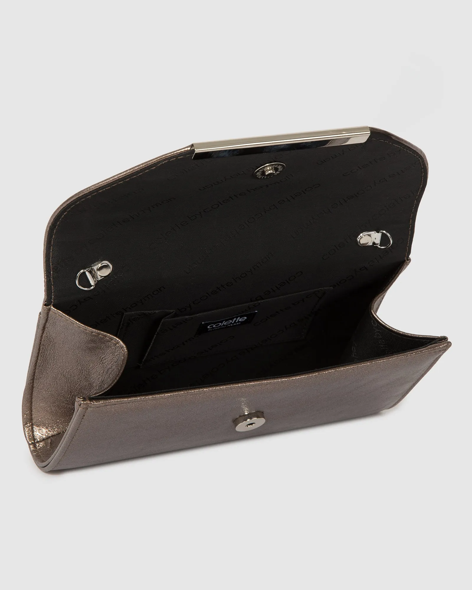 Pewter Mary Rouche Clutch Bag sold by Collete Hayman product image thumbnail 5