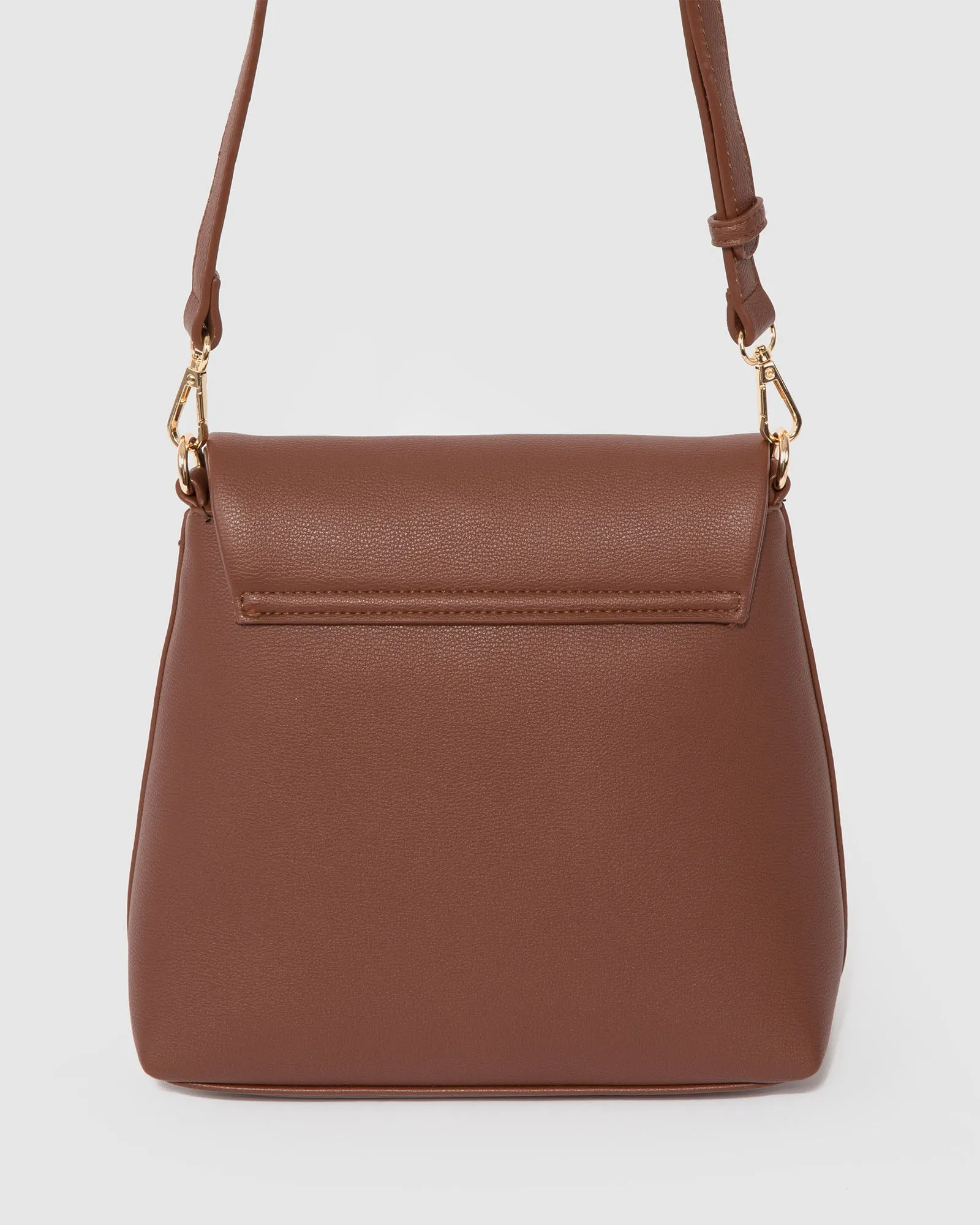 Brown Chloe Flap Over Crossbody Bag sold by Collete Hayman product image thumbnail 4