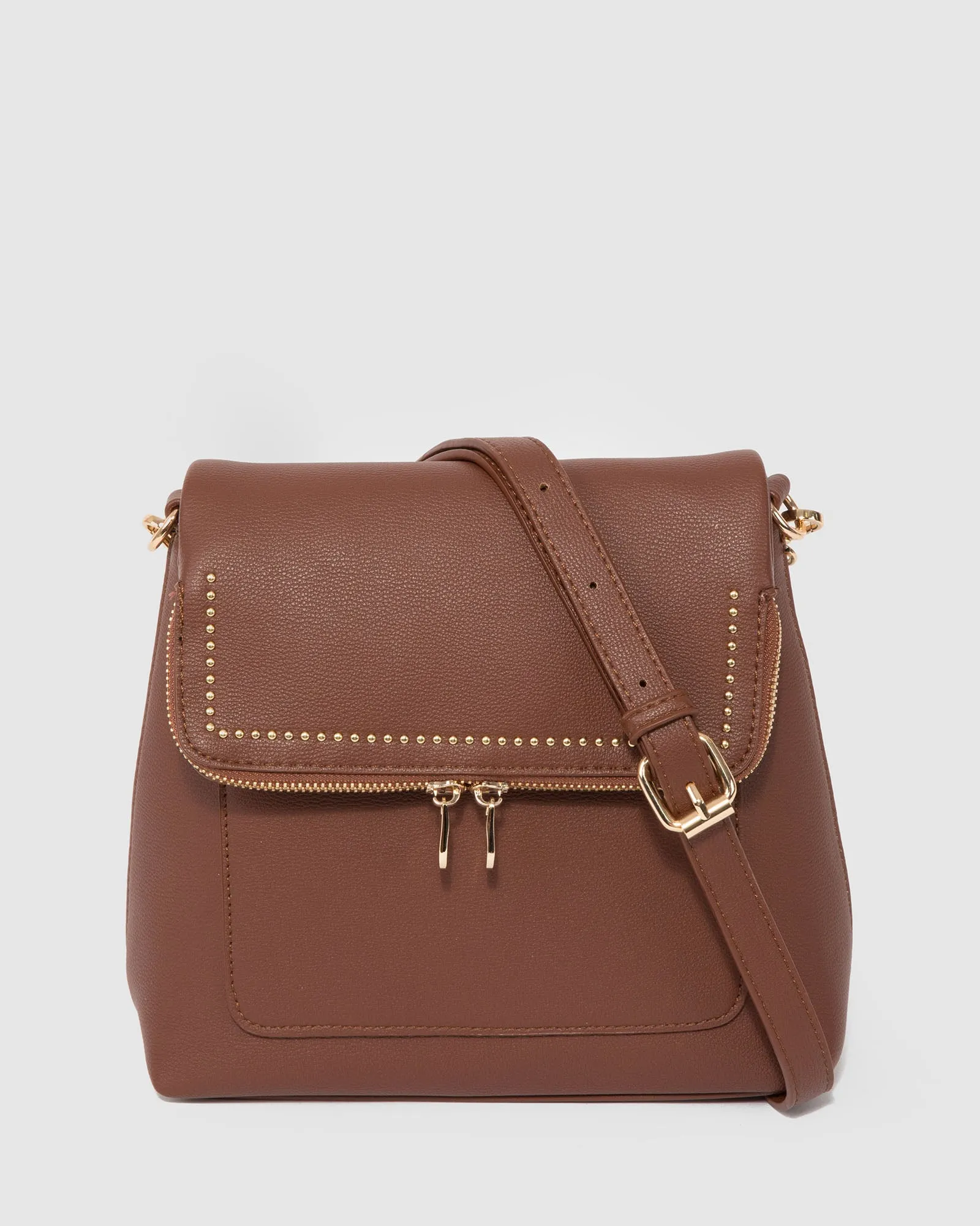 Brown Chloe Flap Over Crossbody Bag sold by Collete Hayman
