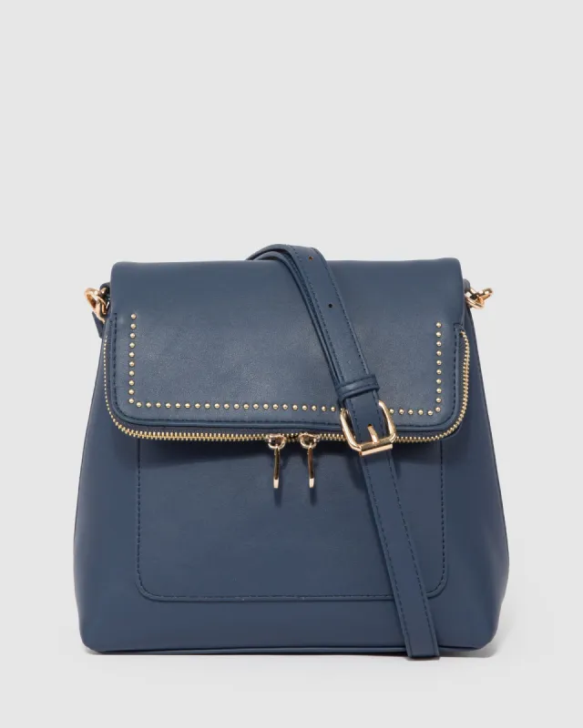 Blue Chloe Flap Over Crossbody Bag sold by Collete Hayman