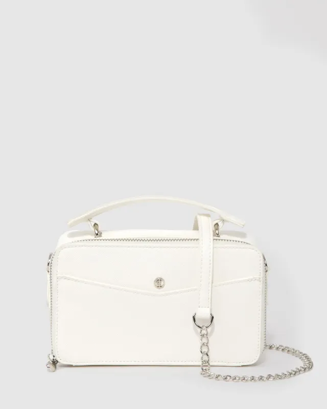 White Kiara Crossbody Bag sold by Collete Hayman