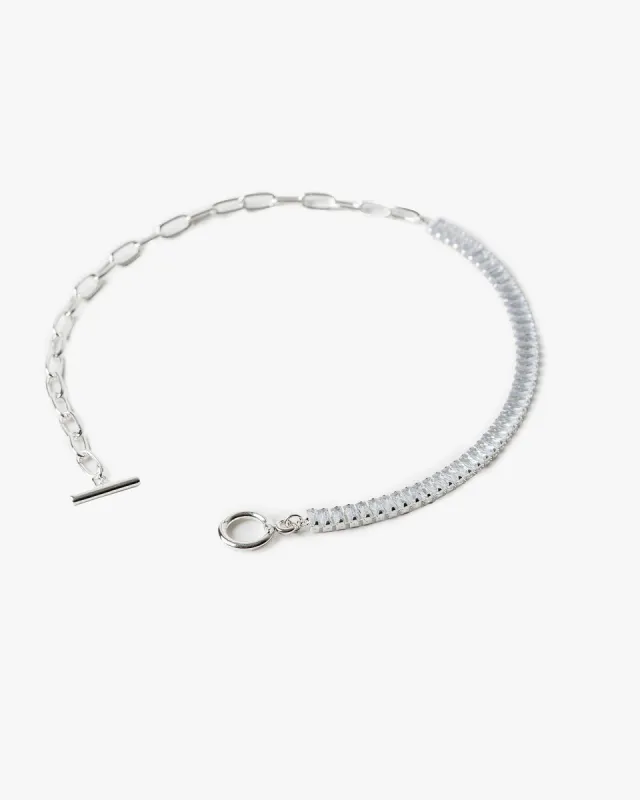 Crystal And Chain Contrast Necklace sold by Collete Hayman