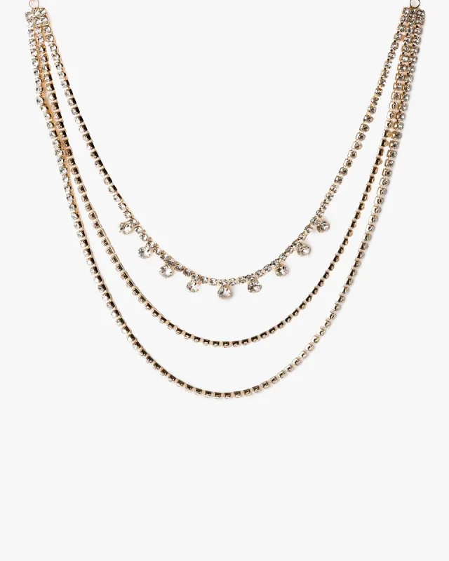 Crystal Cup Chain 3 Layer Necklace sold by Collete Hayman