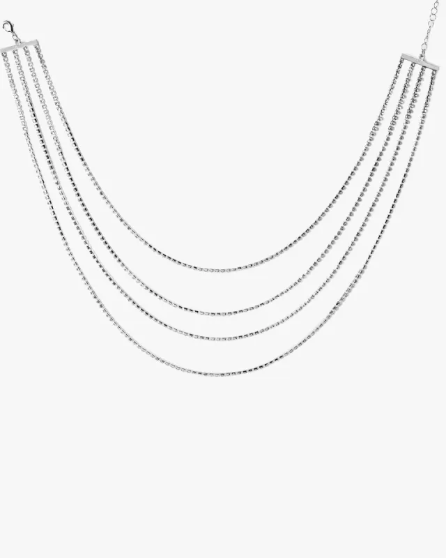 Crystal 4 Row Thin Necklace sold by Collete Hayman