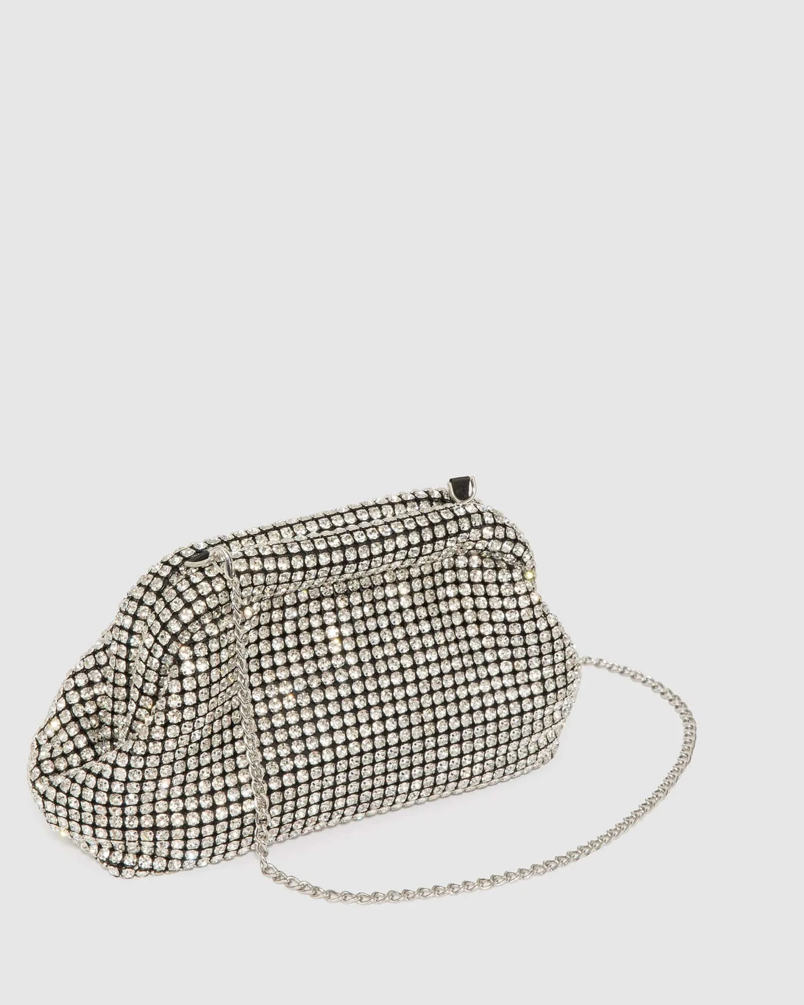 Silver Rosie Crystal Pouch Bag sold by Collete Hayman product image thumbnail 2