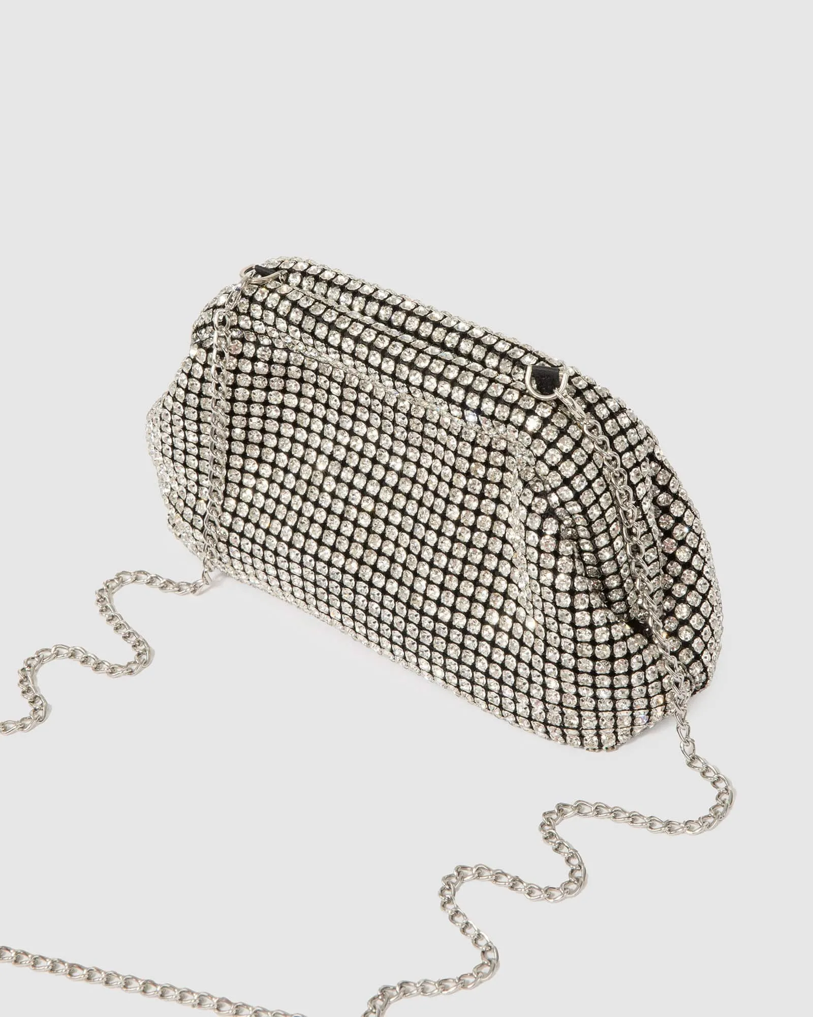Silver Rosie Crystal Pouch Bag sold by Collete Hayman product image thumbnail 4