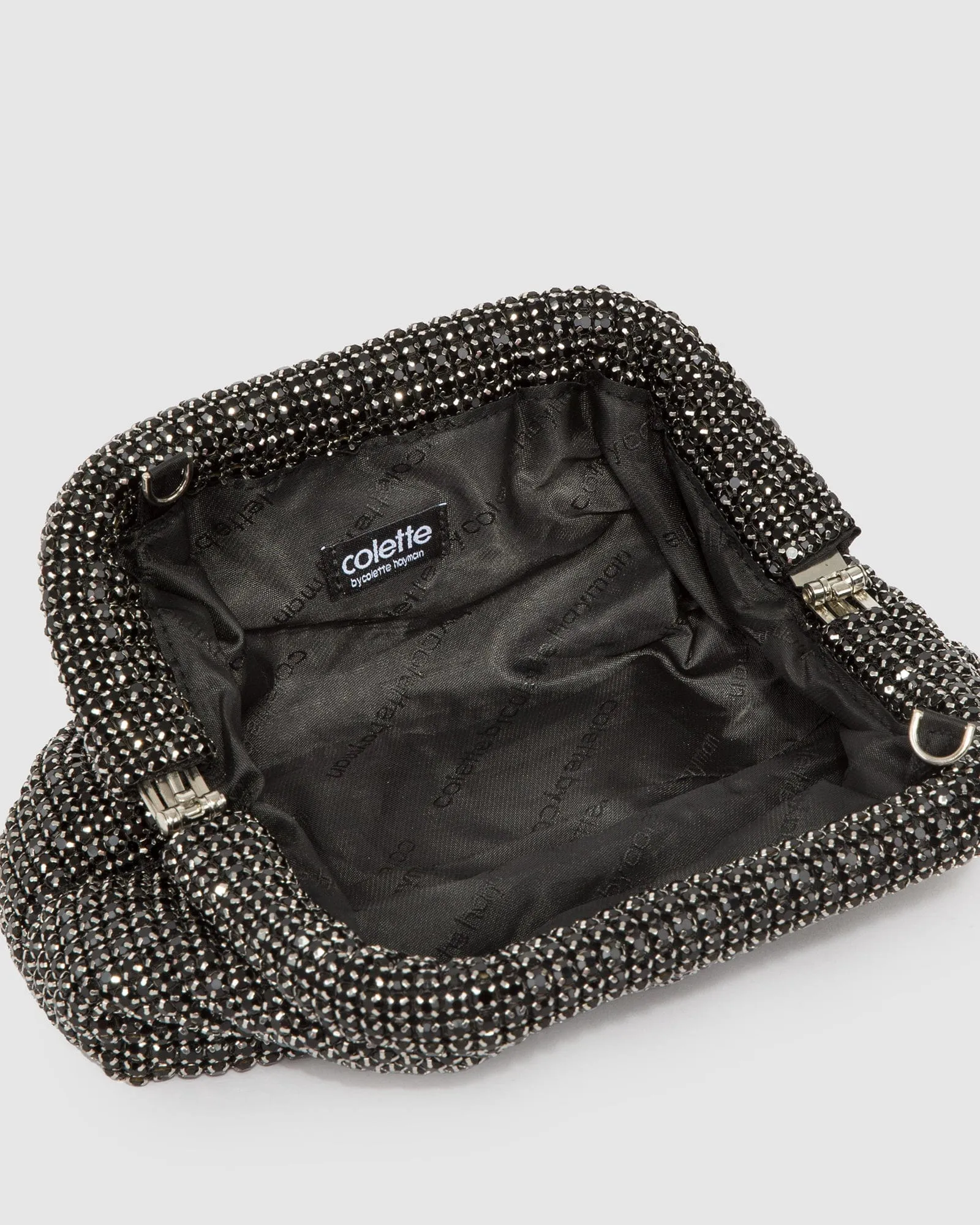 Black Rosie Crystal Pouch Bag sold by Collete Hayman product image thumbnail 5