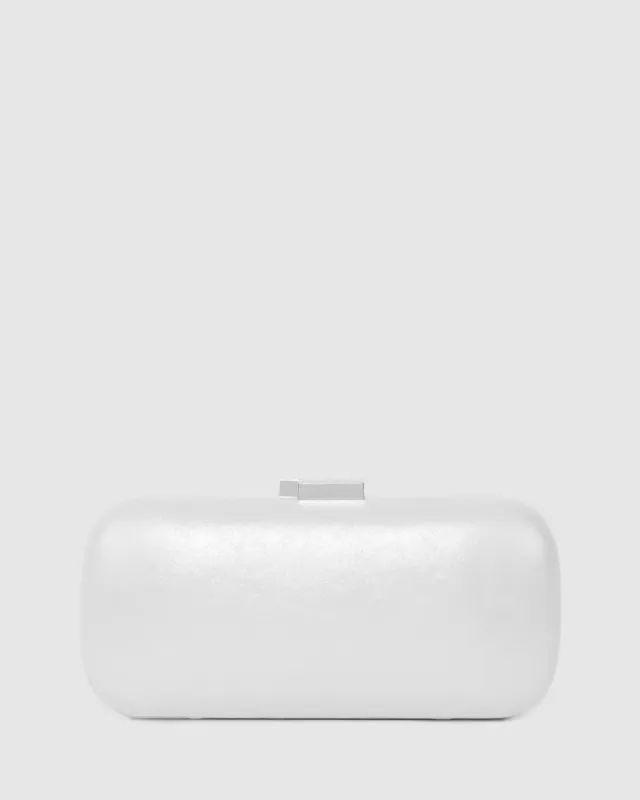 Silver Rosie Crystal Hardcase Clutch Bag sold by Collete Hayman