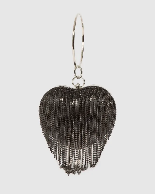 Black Top Handle Clutch Bag sold by Collete Hayman