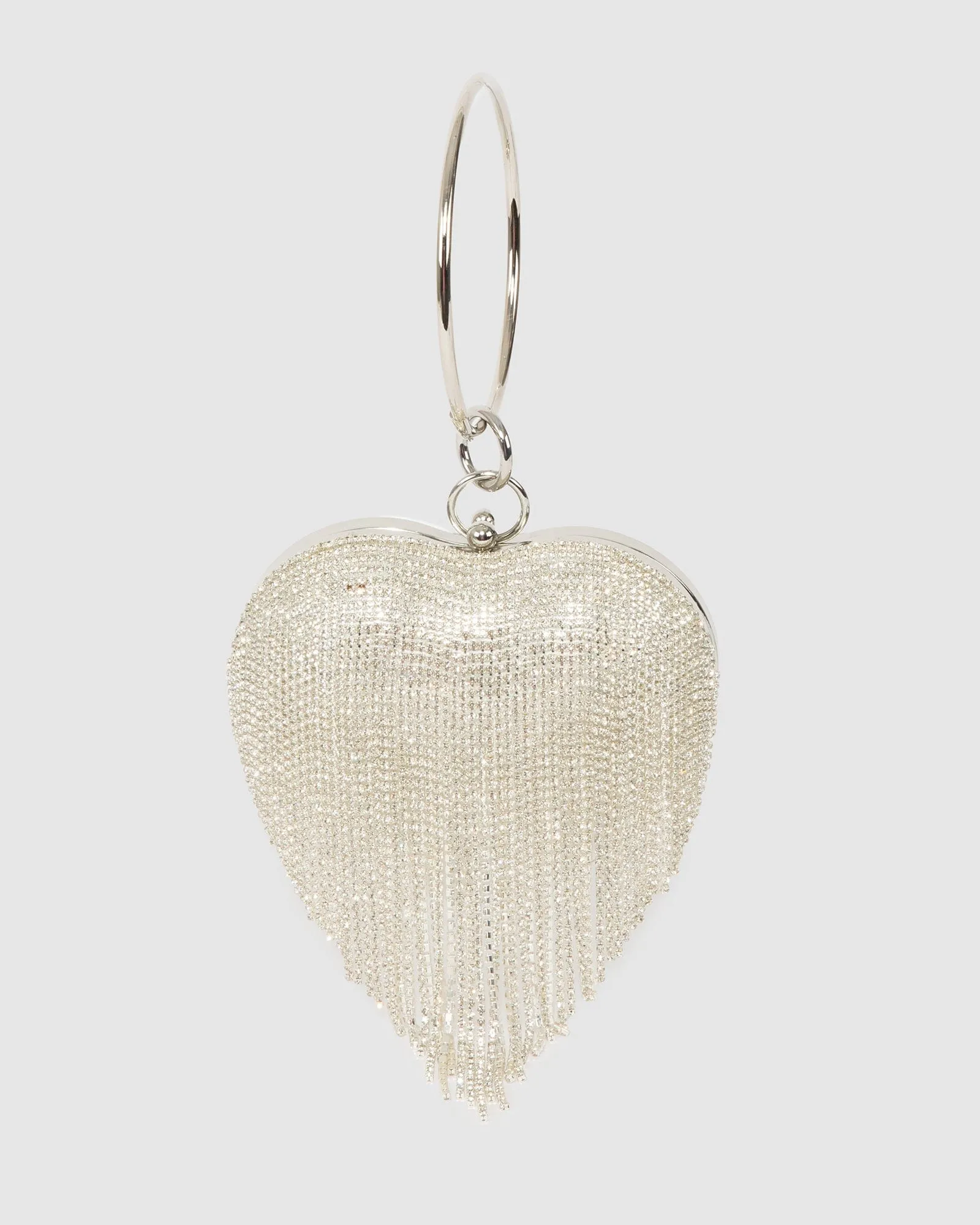 Silver Top Handle Clutch Bag sold by Collete Hayman