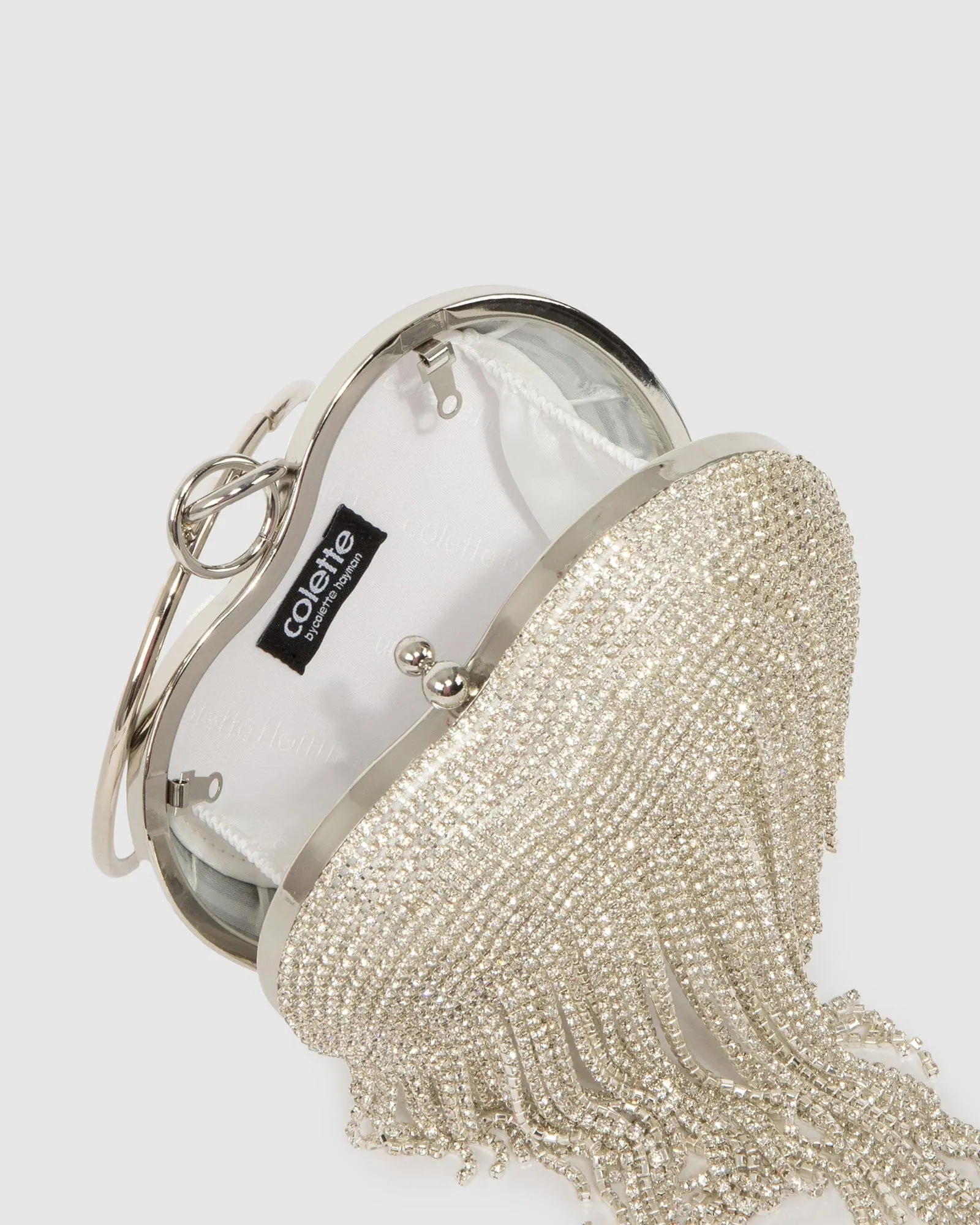 Silver Top Handle Clutch Bag sold by Collete Hayman product image thumbnail 5