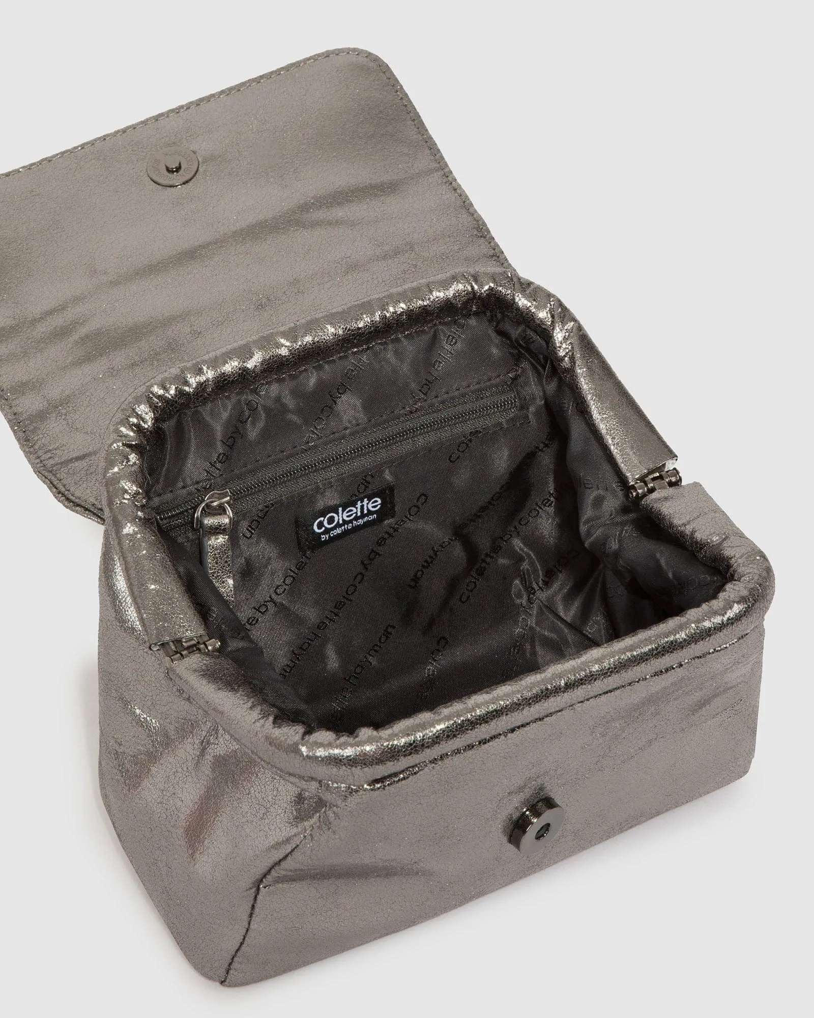 Gunmetal Penny Chain Pouch Bag sold by Collete Hayman product image thumbnail 5