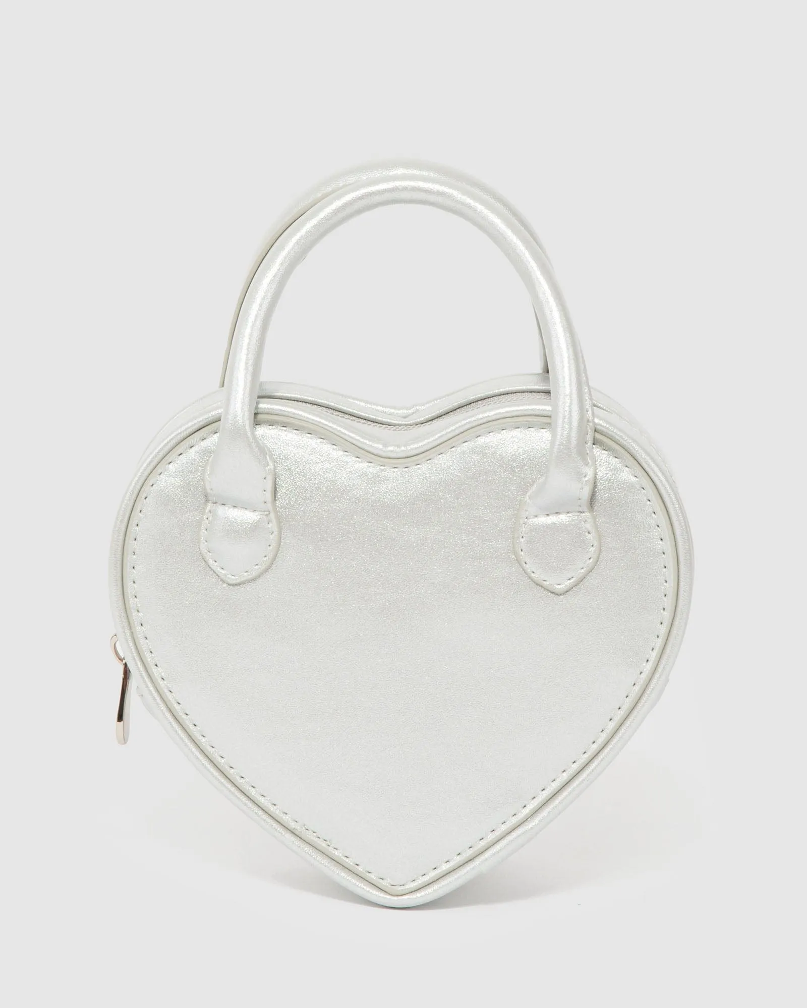 Silver Valentine Top Handle Bag sold by Collete Hayman