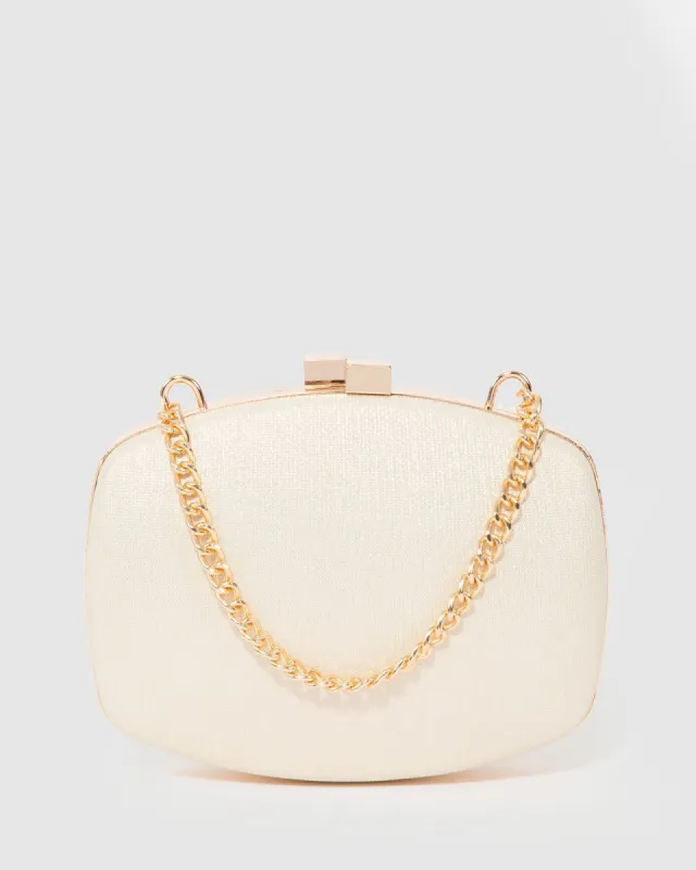 Gold Eden Chain Hardcase Clutch Bag sold by Collete Hayman
