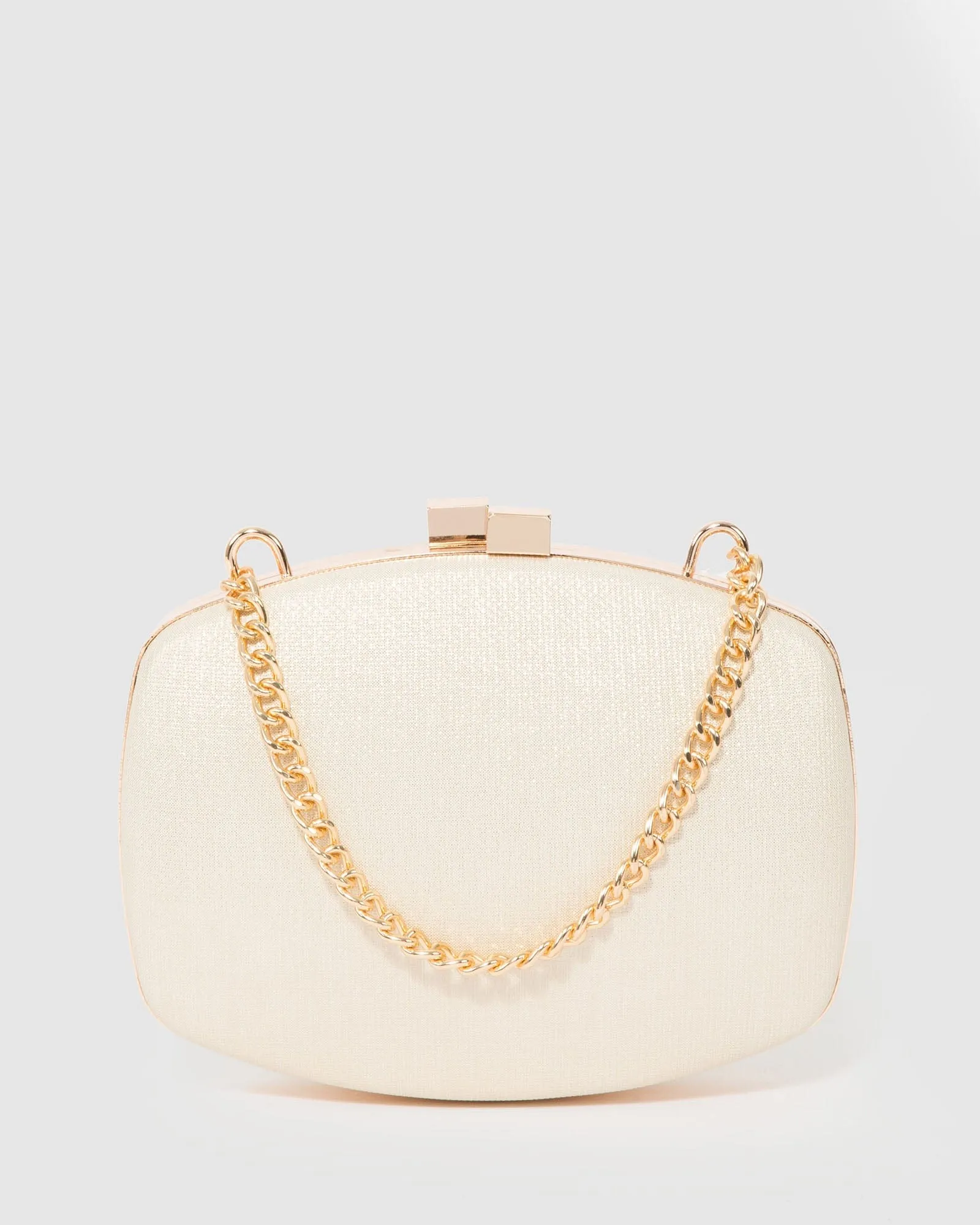 Gold Eden Chain Hardcase Clutch Bag sold by Collete Hayman
