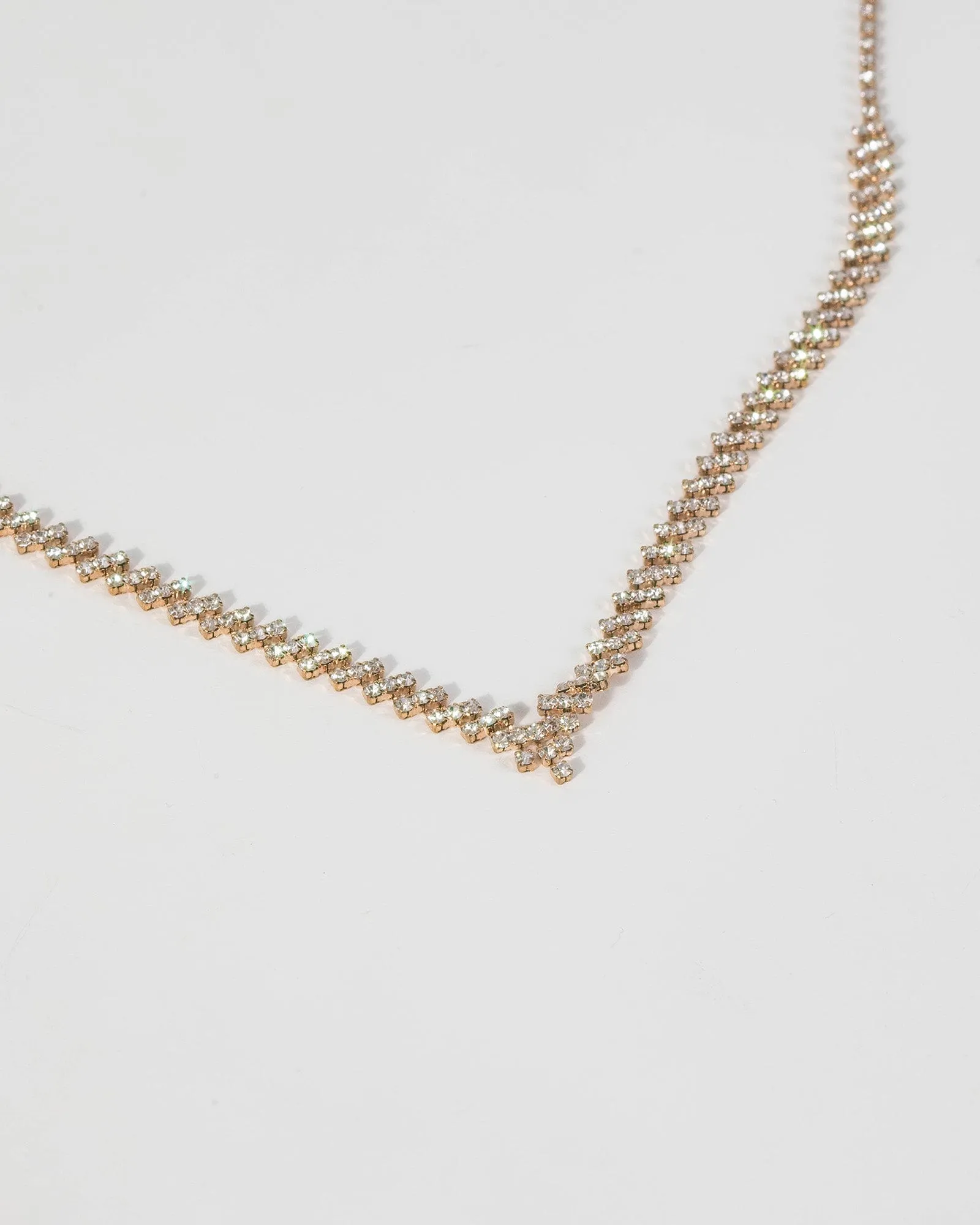 Gold Diamante Cup Chain Teardrop Necklace sold by Collete Hayman product image thumbnail 3