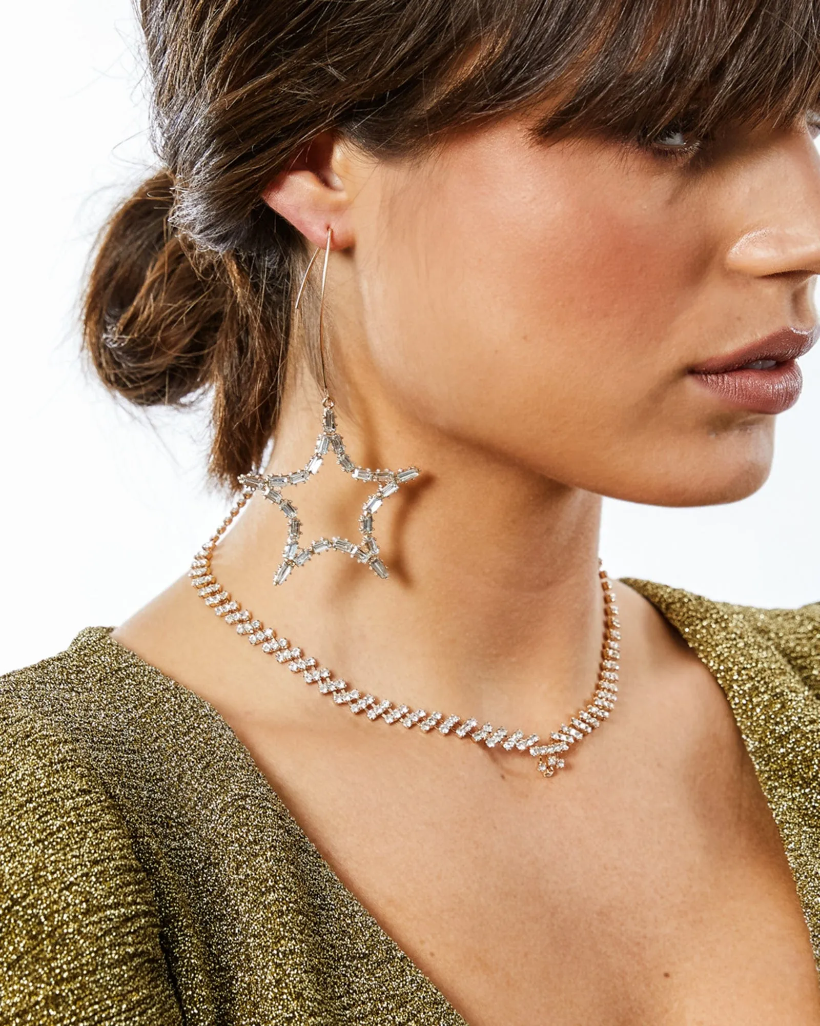 Gold Diamante Cup Chain Teardrop Necklace sold by Collete Hayman product image thumbnail 2