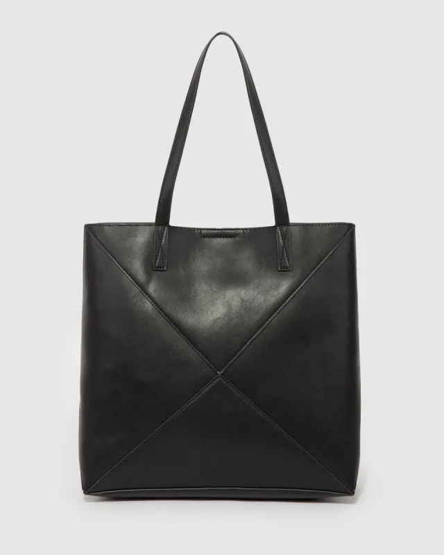 Black Selena Panel Tote Bag sold by Collete Hayman