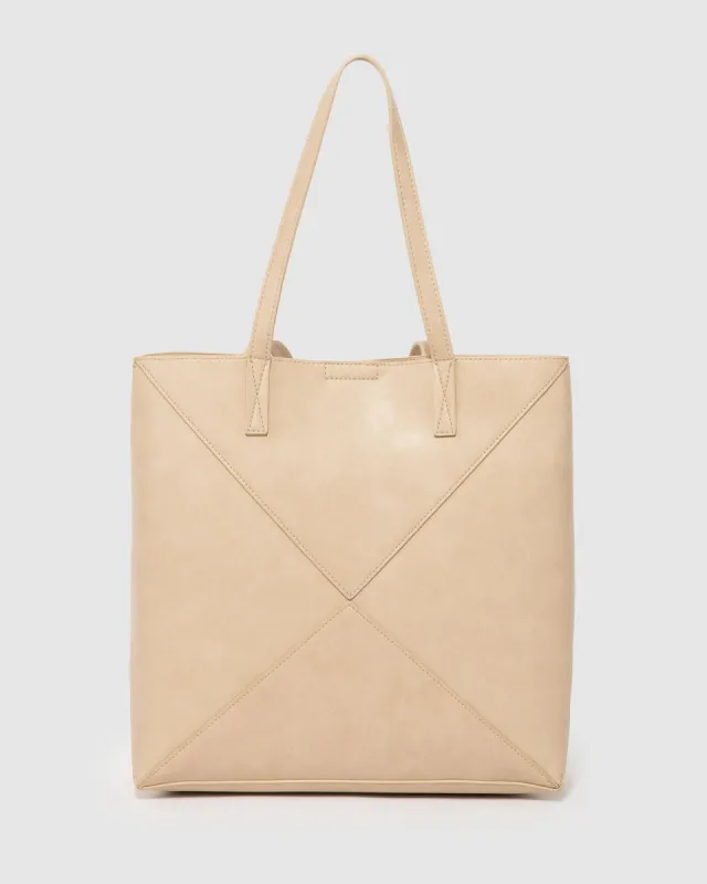 Ivory Selena Panel Tote Bag sold by Collete Hayman