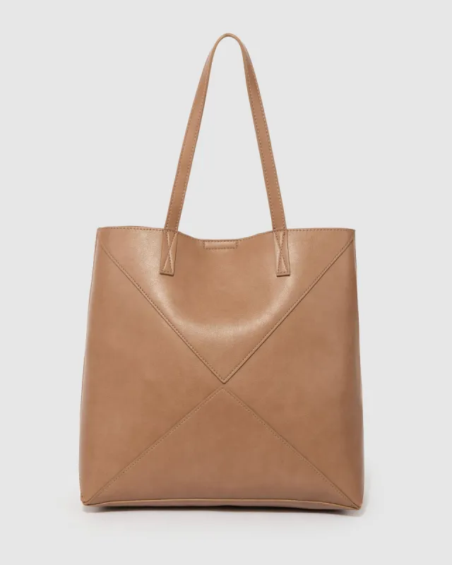 Natural Selena Panel Tote Bag sold by Collete Hayman