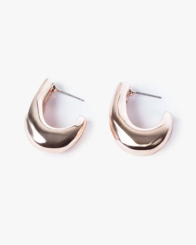 Rose Gold J Hoop Earrings sold by Collete Hayman