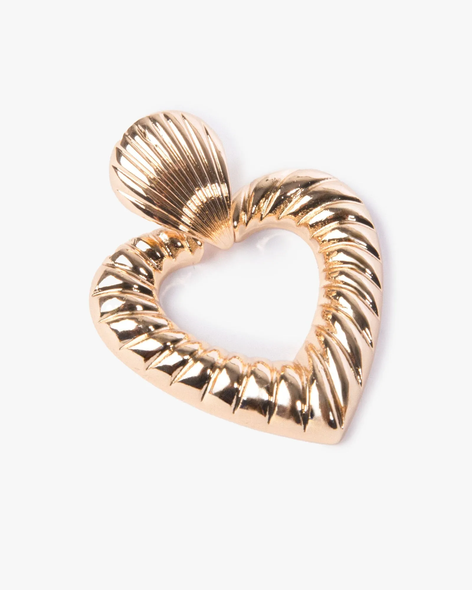 Gold Heart Door Knocker Earrings sold by Collete Hayman product image thumbnail 2