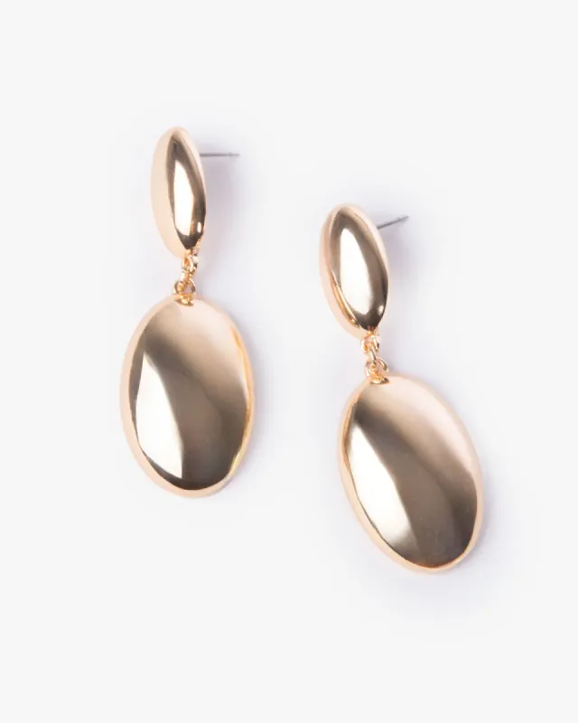 Gold Pebble Drop Earrings sold by Collete Hayman