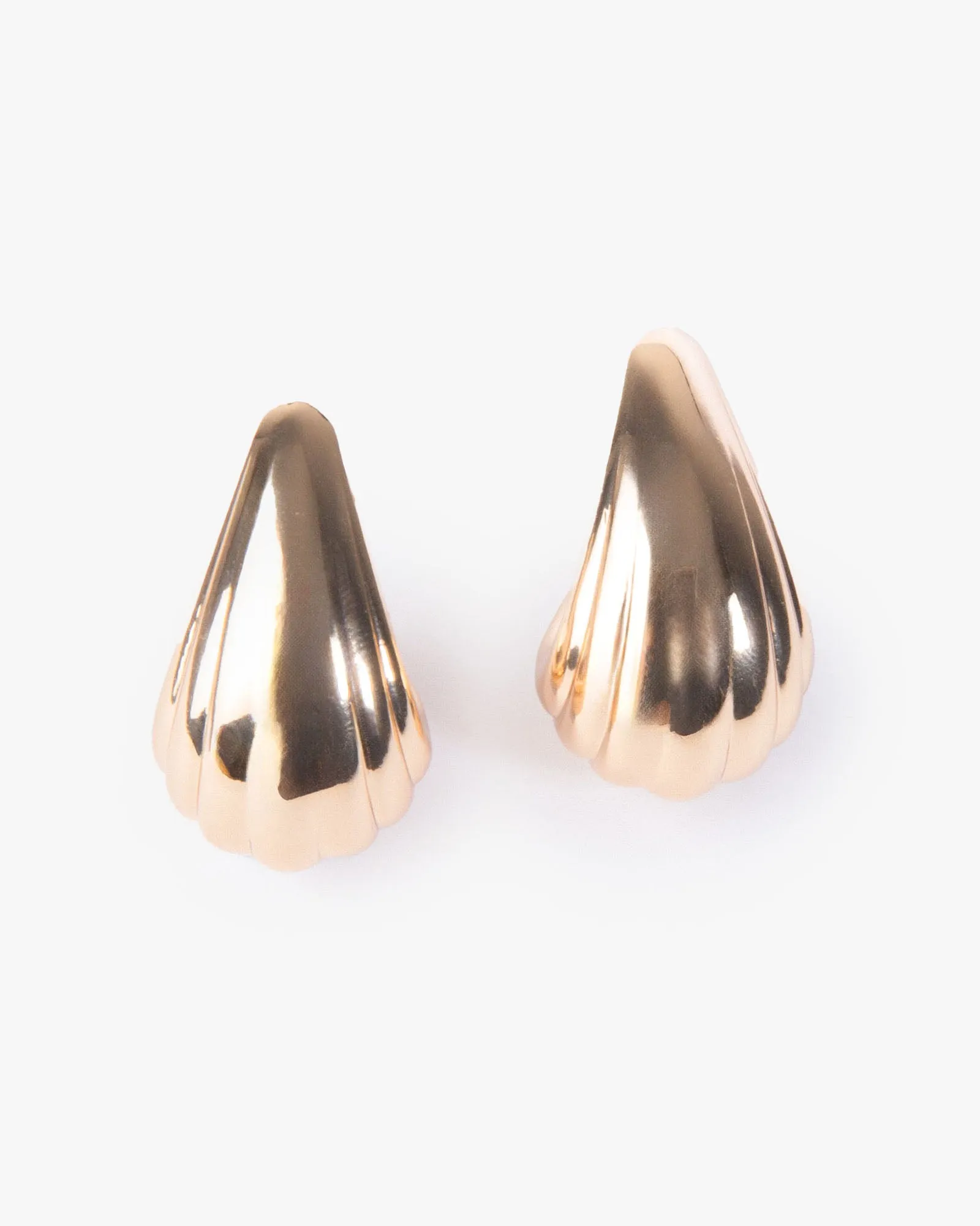 Gold Textured Tear Drop Stud Earrings sold by Collete Hayman product image thumbnail 2