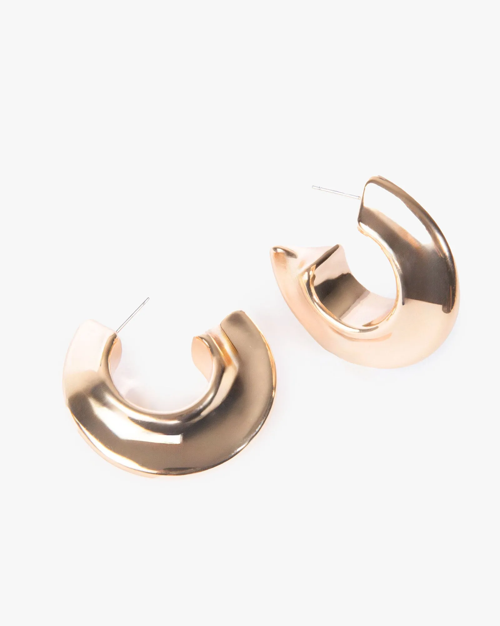 Gold Ridged Hoop Earrings sold by Collete Hayman
