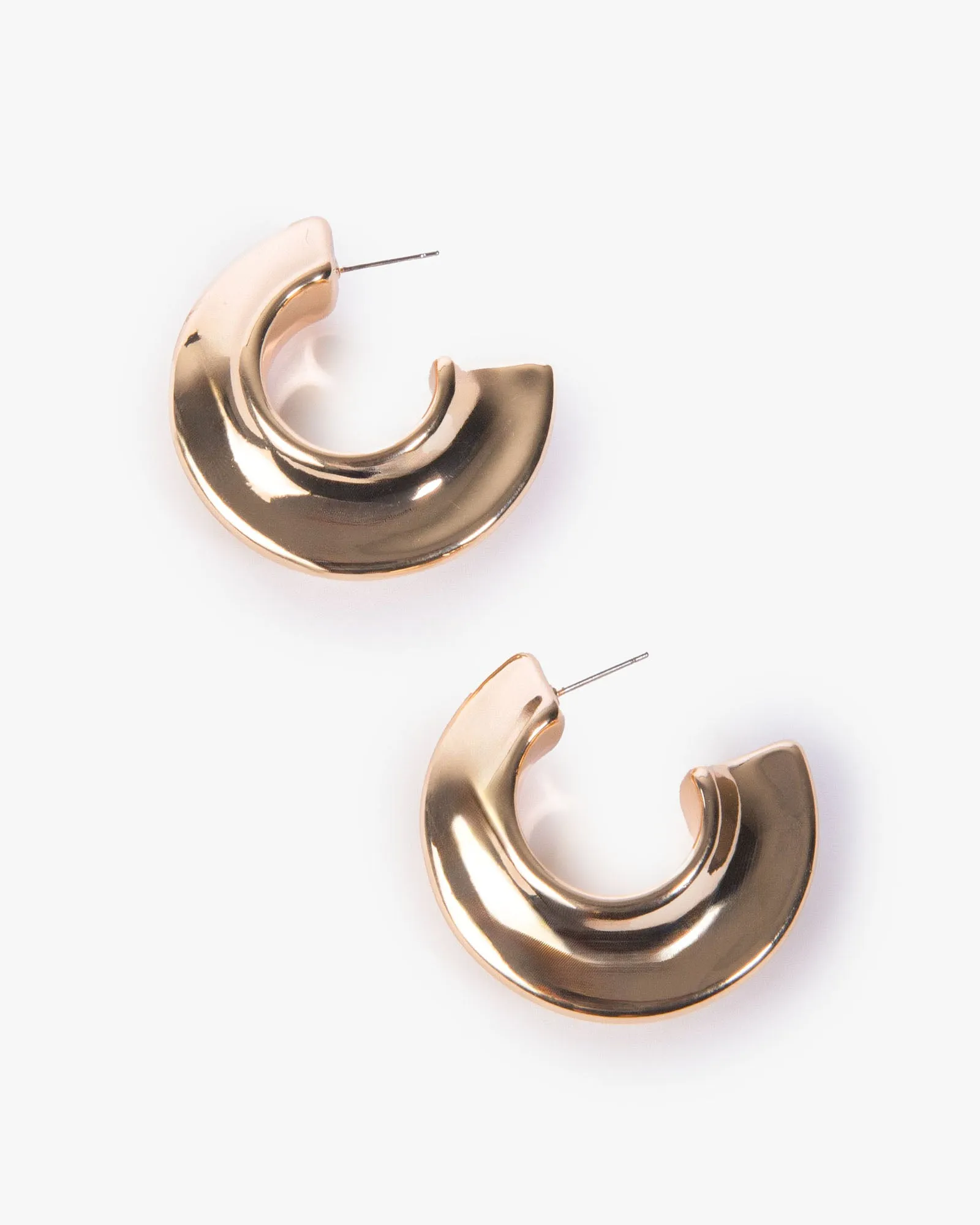 Gold Ridged Hoop Earrings sold by Collete Hayman product image thumbnail 3