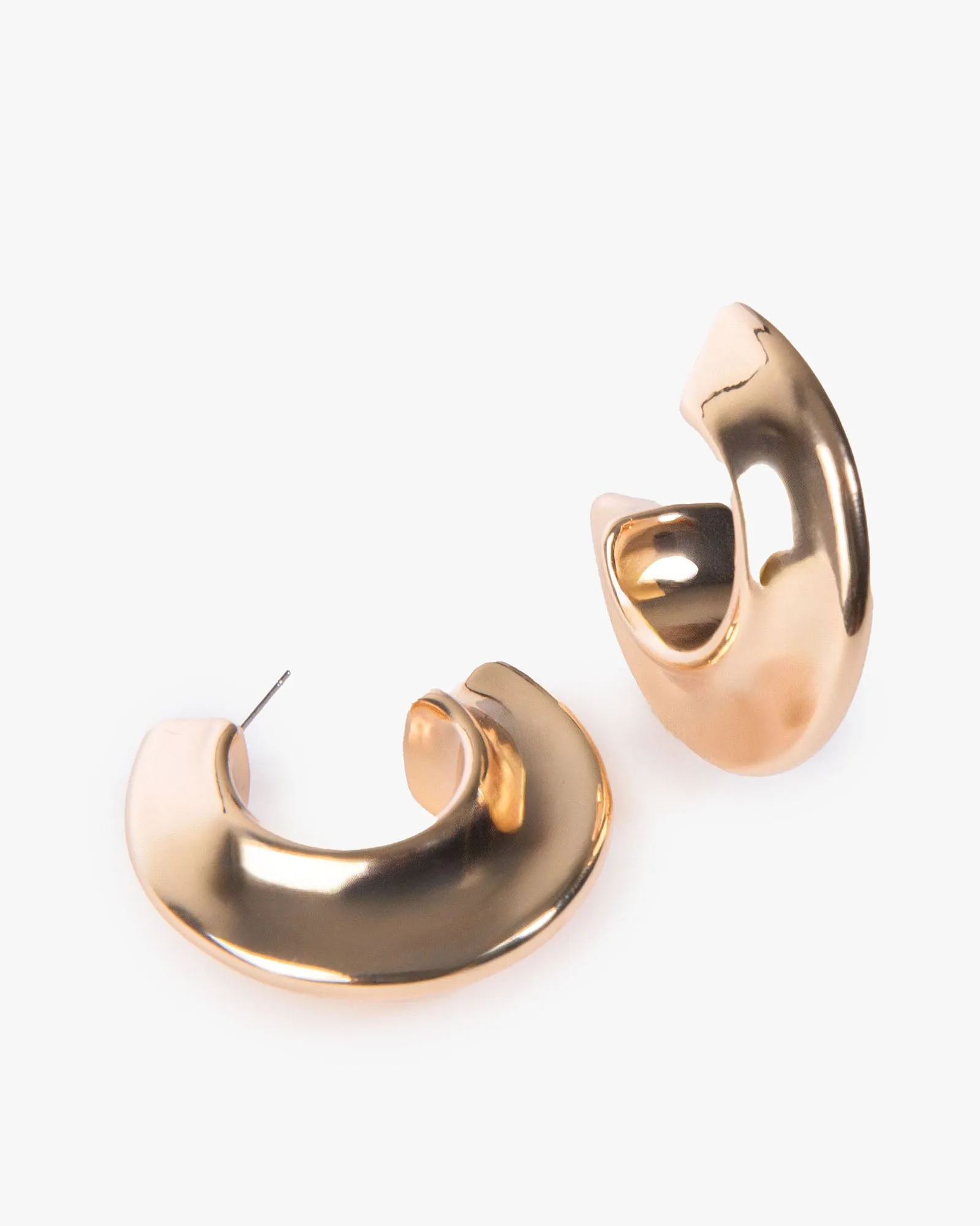 Gold Ridged Hoop Earrings sold by Collete Hayman product image thumbnail 2