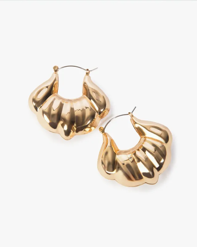 Gold Textured Mini Hoop Earrings sold by Collete Hayman