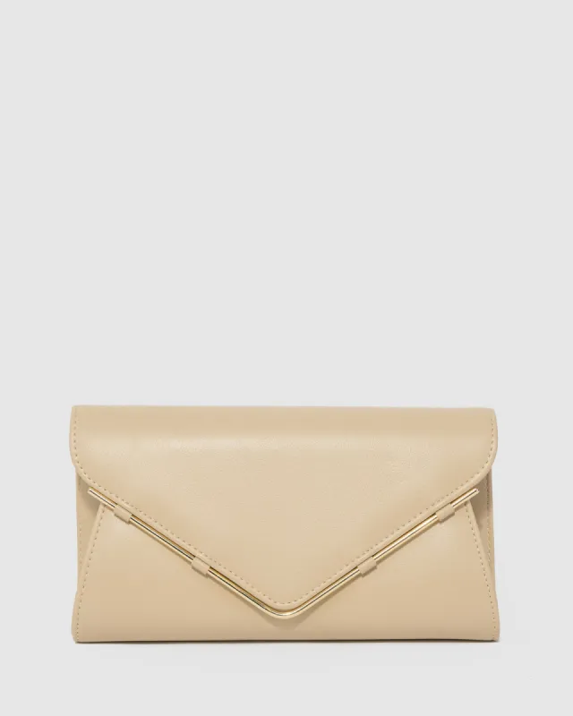 Natural Amira Clutch Bag sold by Collete Hayman