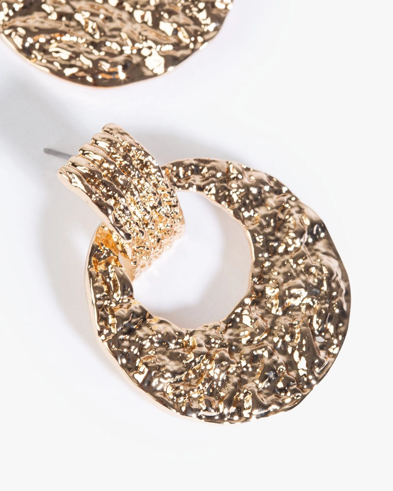 Gold Molten Metal Door Knocker Earrings sold by Collete Hayman product image thumbnail 2