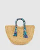 Natural Versonia Scarf Straw Tote Bag sold by Collete Hayman