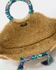 Natural Versonia Scarf Straw Tote Bag sold by Collete Hayman
