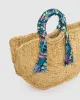 Natural Versonia Scarf Straw Tote Bag sold by Collete Hayman